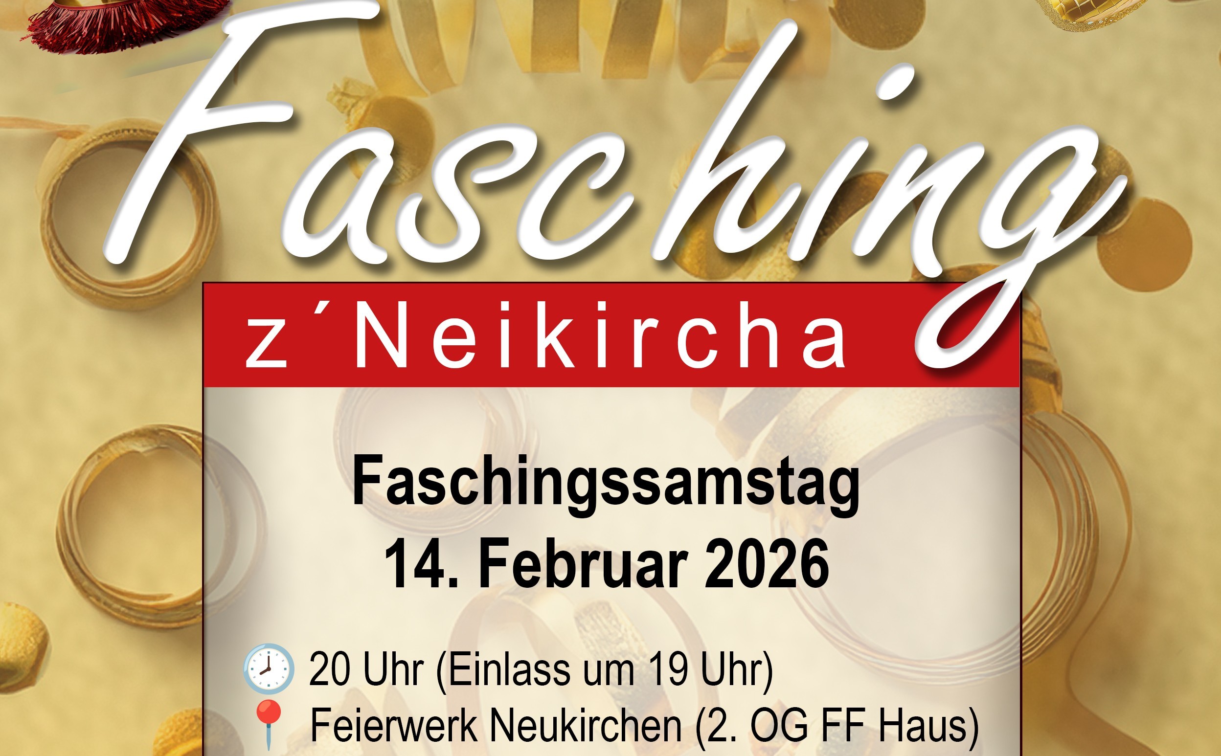 Einladung Fasching z'Neikircha 2026 Einladung Fasching z'Neikircha 2026