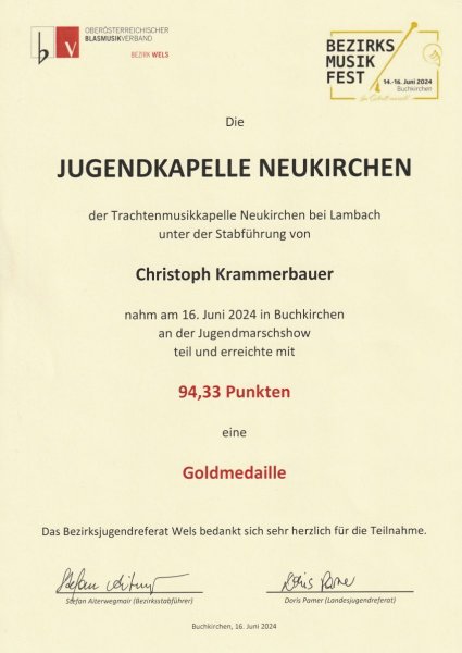 Jugendmarschshow 2024 in Buchkirchen